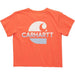 Carhartt Girl's Short Sleeve Logo Stack T-shirt Living coral