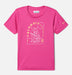 Columbia Girls' Mirror Creek Short Sleeve Graphic T-Shirt Pink Ice/Camp Tunes Graphic
