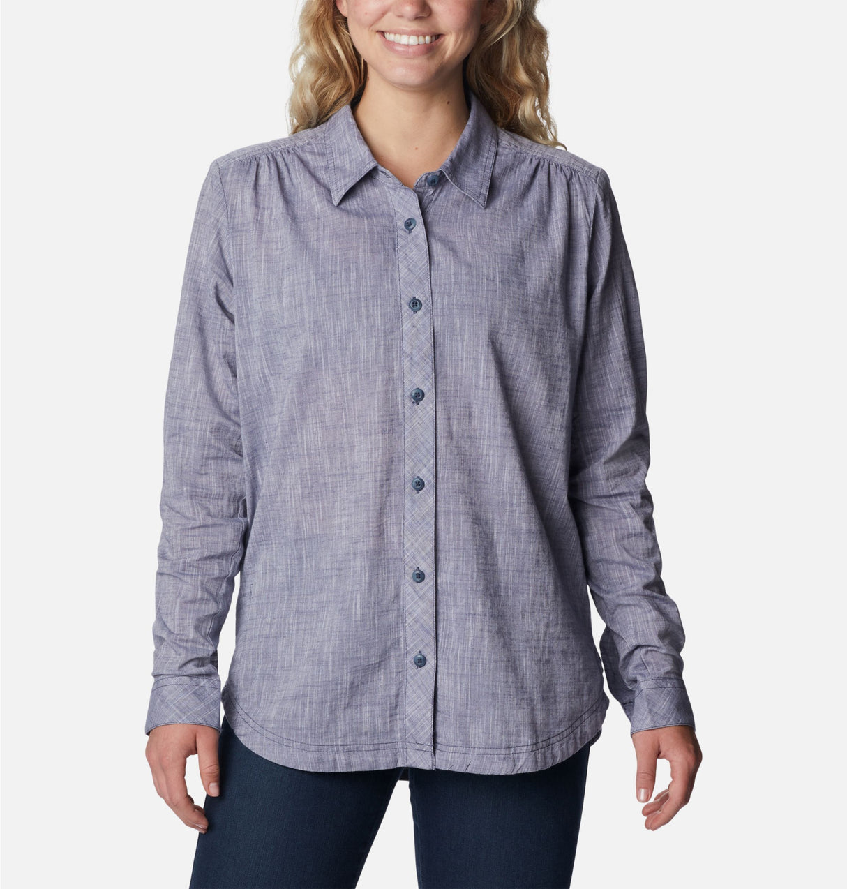 Columbia Women's Camp Henry III Long Sleeve Shirt Nocturnal Chambray