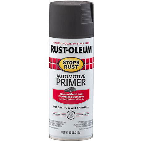 RUST-OLEUM 12 OZ Stops Rust Automotive Primer Spray - Flat Dark Grey DKGRY