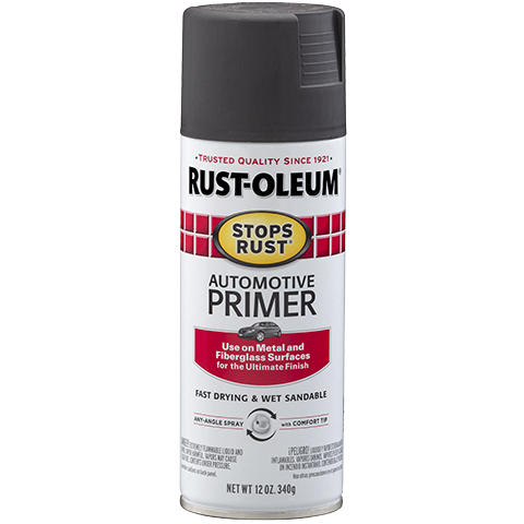 RUST-OLEUM 12 OZ Stops Rust Automotive Primer Spray - Flat Dark Grey DKGRY