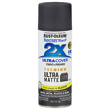 RUST-OLEUM 12 OZ Painter's Touch 2X Ultra Cover Matte Spray Paint - Matte Slate SLATE /  / MATTE