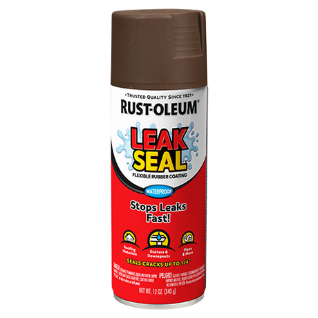 RUST-OLEUM 12 OZ LeakSeal Brown Flexible Rubber Coating Spray Paint BROWN