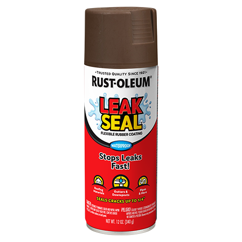 RUST-OLEUM 12 OZ LeakSeal Brown Flexible Rubber Coating Spray Paint BROWN