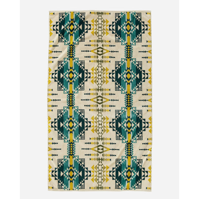 Pendleton Oversized Jacquard Spa Towel Pilot Rock Olive