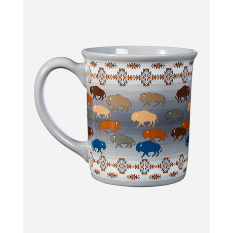 Pendleton 18 oz Ceramic Mug Prairie Rush Hour Grey