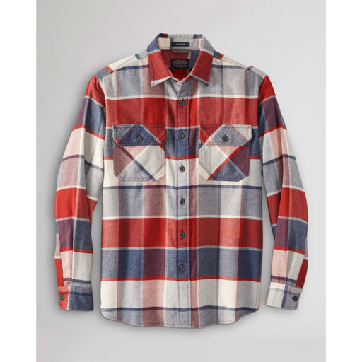 Pendleton Burnside Flannel Shirt Red/Navy Block Plaid
