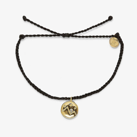 Pura Vida Bracelets Crystal Mountain Coin Gold Bracelet Black