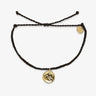 Pura Vida Bracelets Crystal Mountain Coin Gold Bracelet Black