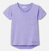 Columbia Girls' Tech Trail T-Shirt Morning Mist Heather/Paisley Purple Heather
