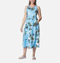 Columbia Women's Deschutes Valley Dress Vista Blue Deschutes Days Print