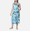 Columbia Women's Deschutes Valley Dress Vista Blue Deschutes Days Print