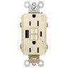 Pass & Seymour 15A Tamper Resistant Self Test GFCI USB-Type A/C Outlet, Light Almond LIGHT_ALMOND