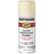 RUST-OLEUM 12 OZ Stops Rust Protective Enamel Spray Paint - Gloss Antique White ANTIQUE_WHITE