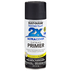 RUST-OLEUM 12 OZ Painter's Touch 2X Ultra Cover Primer Spray - Black Primer FLAT_BLACK