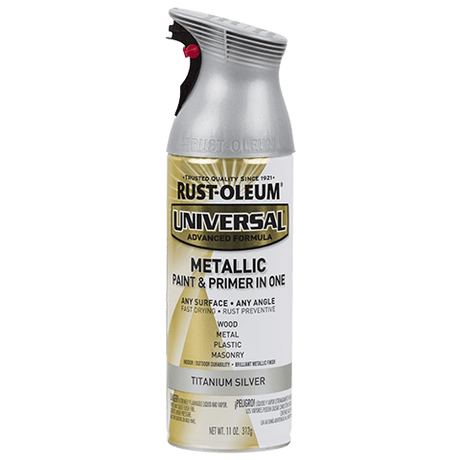 RUST-OLEUM 12 OZ Universal Metallic Spray Paint - Titanium Silver METALC