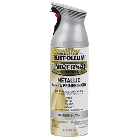 RUST-OLEUM 12 OZ Universal Metallic Spray Paint - Titanium Silver METALC