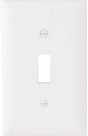 Pass & Seymour 1 Gang Toggle Opening Wall Plate, White WHITE / 1G