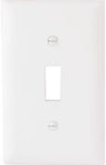 Pass & Seymour 1 Gang Toggle Opening Wall Plate, White WHITE / 1G