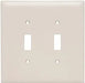 Pass & Seymour 2 Gang Wall Plate for 2 Toggles, Light Almond ALMOND