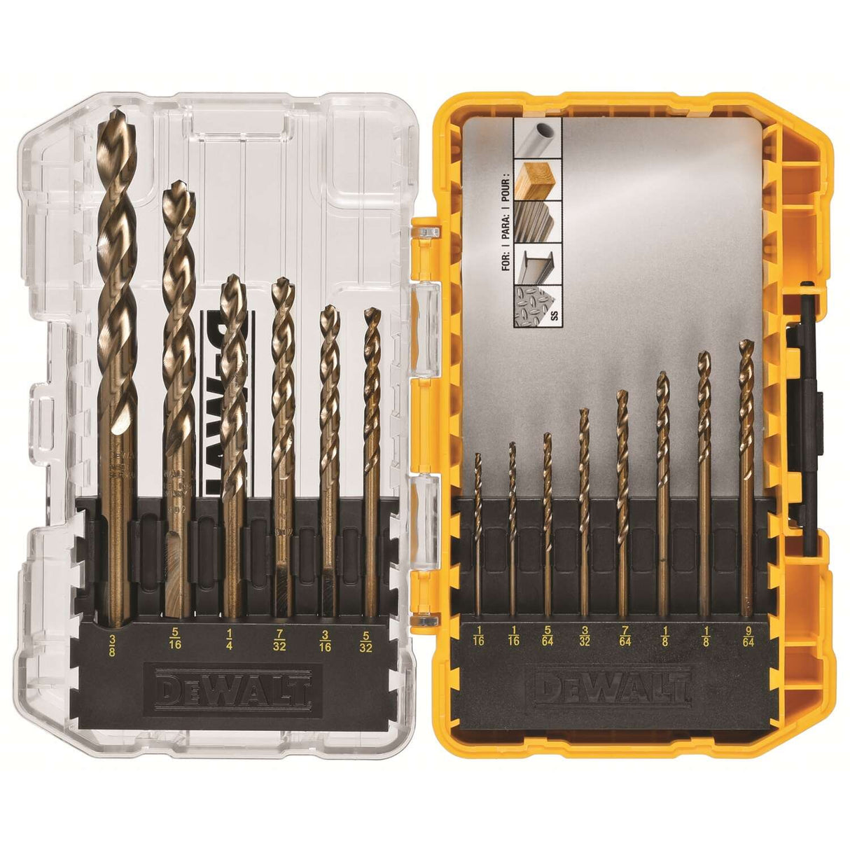 Dewalt Industrial Cobalt Alloy Steel Set with ToughCase+ System - 14 PIECE