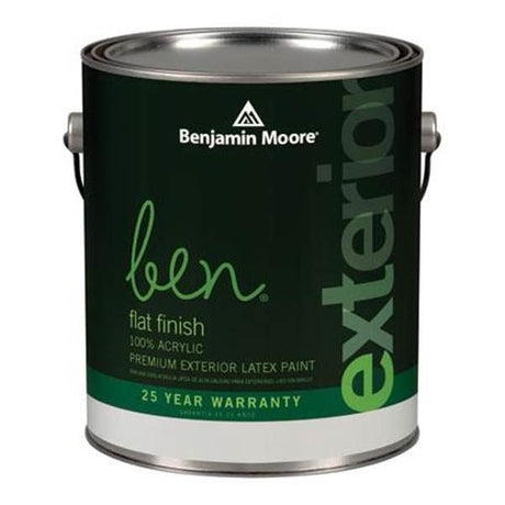 Benjamin Moore GAL ben Exterior Acrylic Latex Paint - Flat Finish / FLAT