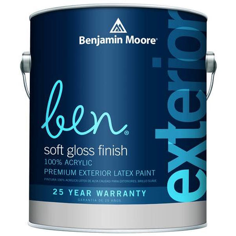 Benjamin Moore QT ben Exterior Acrylic Latex Paint - Soft Gloss Finish / SOFT_GLOSS