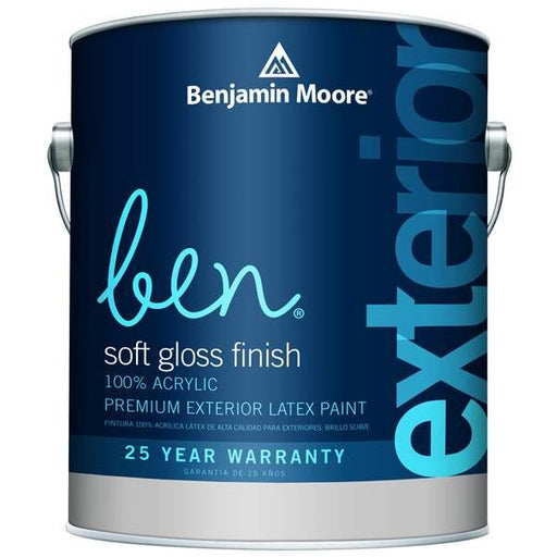 Benjamin Moore GAL ben Exterior Acrylic Latex Paint - Soft Gloss Finish / SOFT_GLOSS