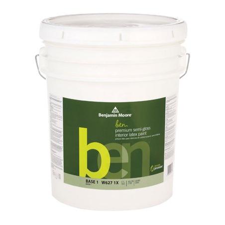 Benjamin Moore 5 GAL ben Interior Acrylic Latex Paint & Primer - Semi-Gloss Finish / SEMI_GLOSS