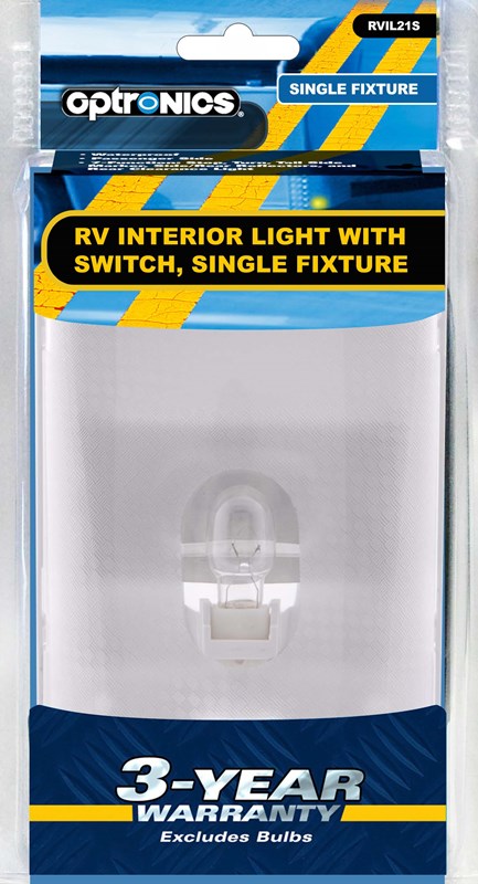 Optronics RV Interior Light with Switch, Single Fixture