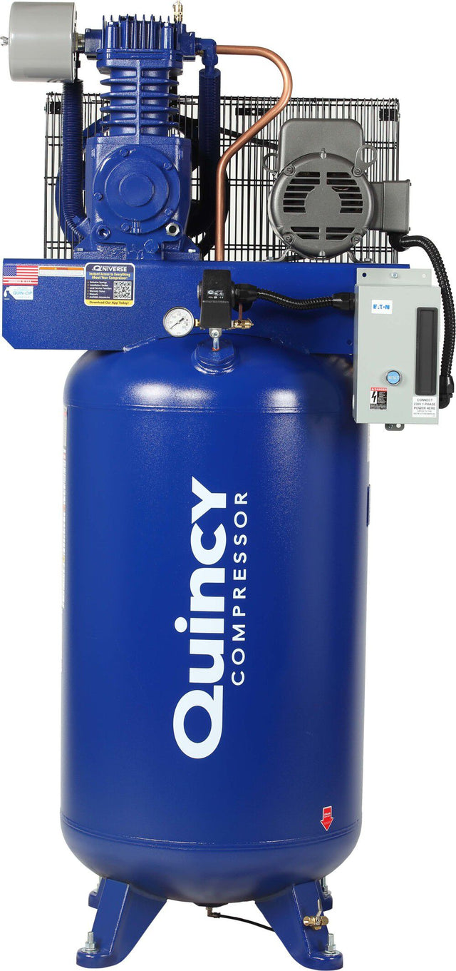 Quincy Reciprocating Compressor 5HP, 80gal Vertical