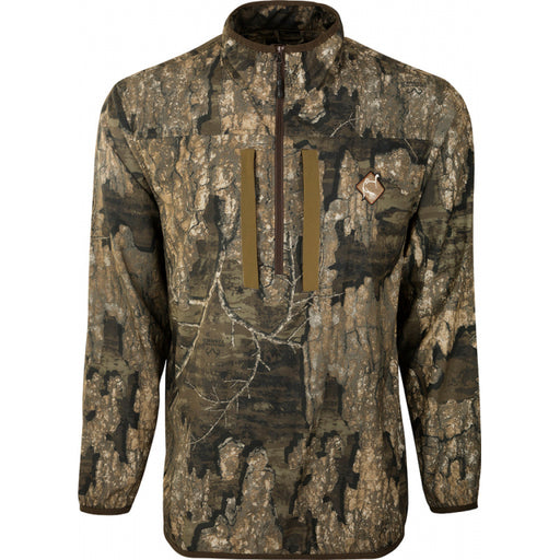 Drake Tech 1/4 Zip with Spine Pad Realtree Timber