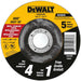 Dewalt 4-1/2 IN. X .045 IN. X 7/8 IN. HP Aluminum Oxide Cut-Off Wheel Type 27 - 5 PACK