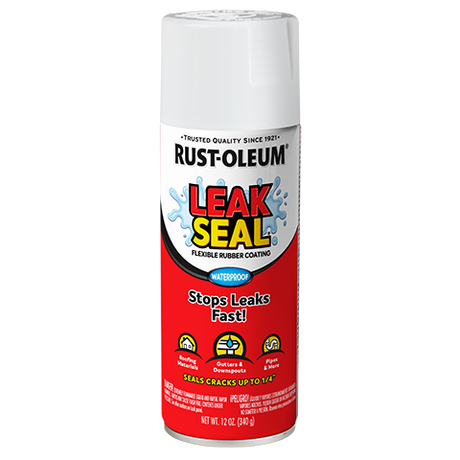 RUST-OLEUM 12 OZ LeakSeal White Flexible Rubber Coating Spray Paint WHITE