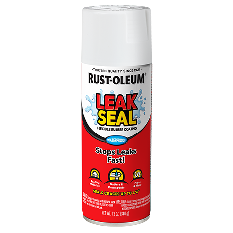 RUST-OLEUM 12 OZ LeakSeal White Flexible Rubber Coating Spray Paint WHITE