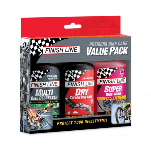Finish Line Value Pack 4oz 3-Pack 4oz Multi-Degreaser + 4oz Dry Lube + 4oz Bike Wash Concentrate
