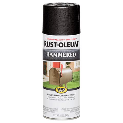 RUST-OLEUM 12 OZ Stops Rust Hammered Spray Paint - Black BLACK