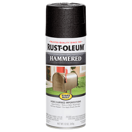 RUST-OLEUM 12 OZ Stops Rust Hammered Spray Paint - Black BLACK