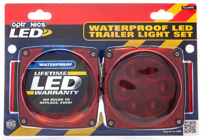 Optronics Waterproof LED Trailer Light Set RED