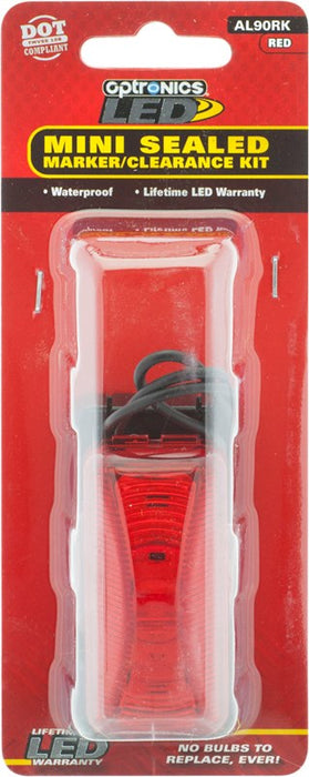 Optronics Mini Sealed LED Marker/Clearance Light Kit, Red RED_BLACK