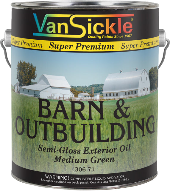 Van Sickle Barn & Outbuilding Super Premium Oil 5 Gal - Semi-gloss Brilliant Red Bril red