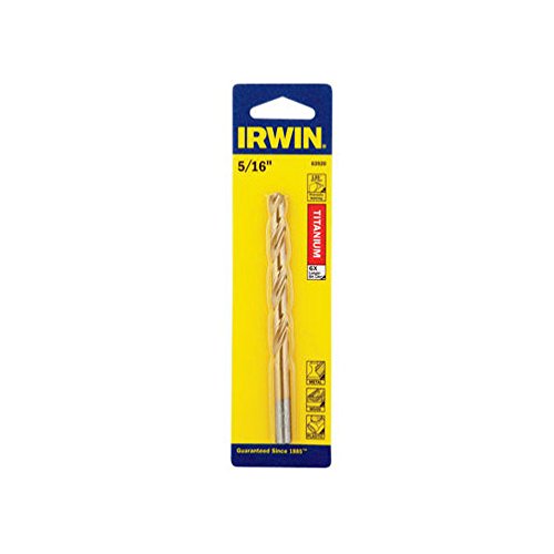 IRWIN INDUSTRIAL TOOL Titanium Nitride Coated HSS Jobber Length Bit 5/16 in.