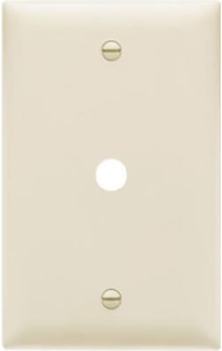 Pass & Seymour 1 Gang Nylon Wall Plate with 1 Telephone Hole Opening, Light Almond 1G