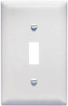 Pass & Seymour 1 Gang Wall Plate with 1 Toggle Opening, White WHITE