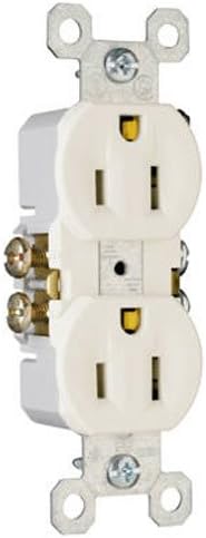 Pass & Seymour 15A 125V Trade Master Standard Duplex Outlet, Light Almond 15A