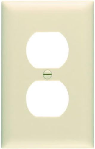 Pass & Seymour 1 Gang Wall Plate, 1 Duplex Opening, Ivory 1G