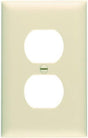 Pass & Seymour 1 Gang Wall Plate, 1 Duplex Opening, Ivory 1G