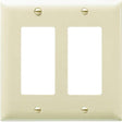 Pass & Seymour 2 Gang Decorator Wall Plate, Ivory 2G