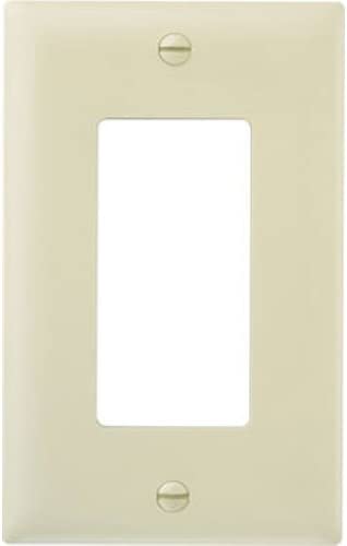 Pass & Seymour 1 Gang Decorator Wall Plate, 10-Pack, Ivory IVORY