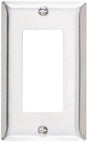 Pass & Seymour Wall Plate, 1 Gang, Brushed Stainless Steel